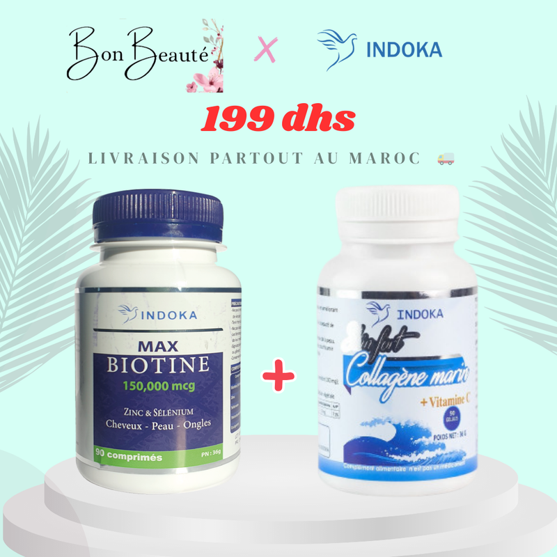 Indoka Pack Biotine + collagene Marin