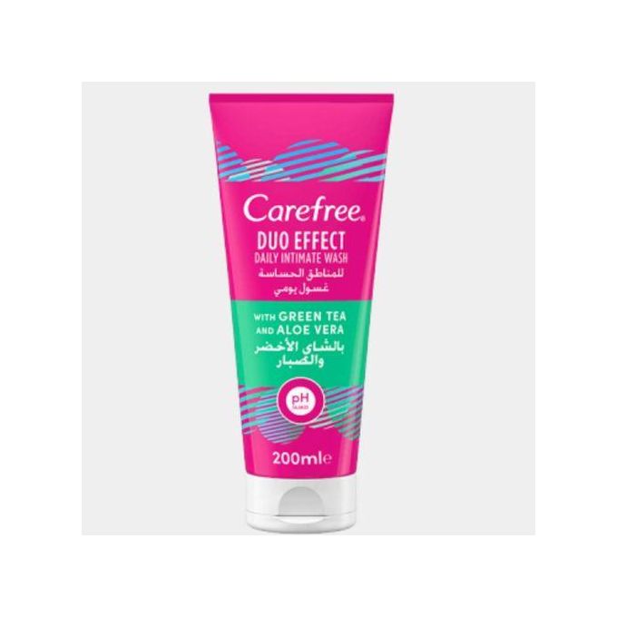 Carefree Duo Effect Gel nettoyant pour la zone intime a Aloe Vera 200ml