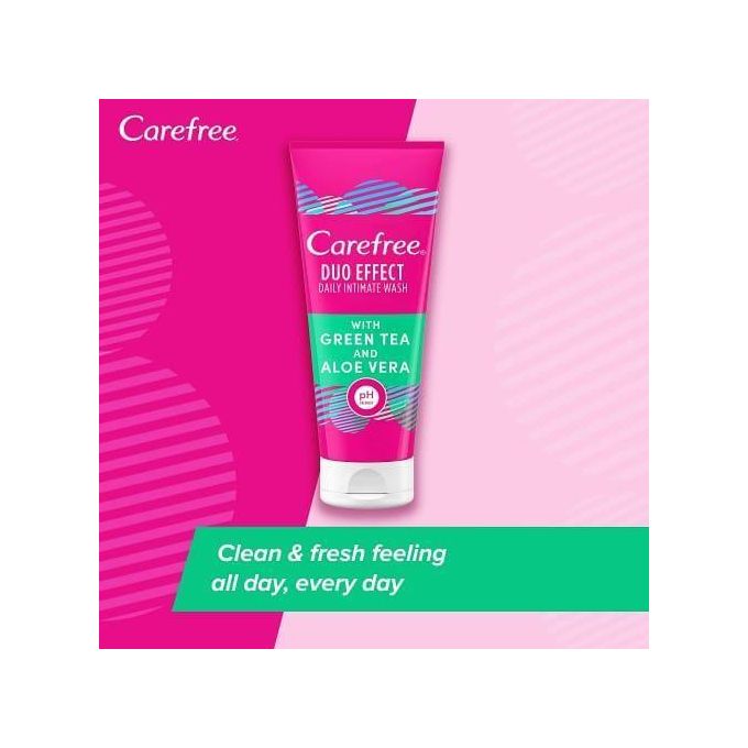 Carefree Duo Effect Gel nettoyant pour la zone intime a Aloe Vera 200ml