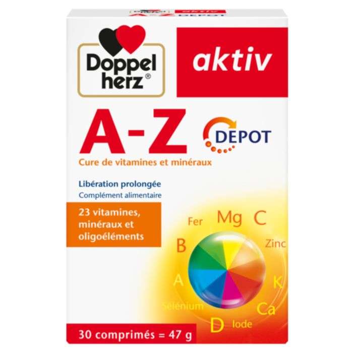 DOPPELHERZ AKTIV A-Z DEPOT 30 COMPRIMES