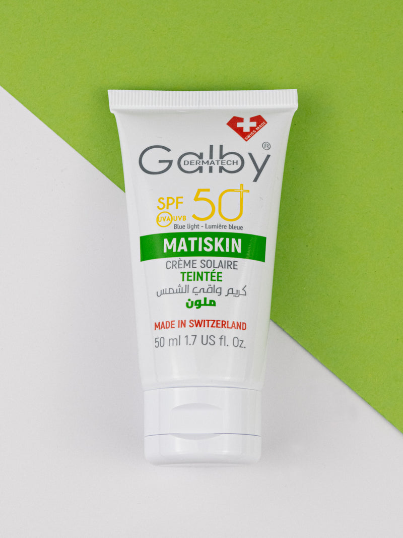 GALBY DERMATECH MATISKIN CRÈME SOLAIRE TEINTEE SPF 50+ 255,00 Dhs