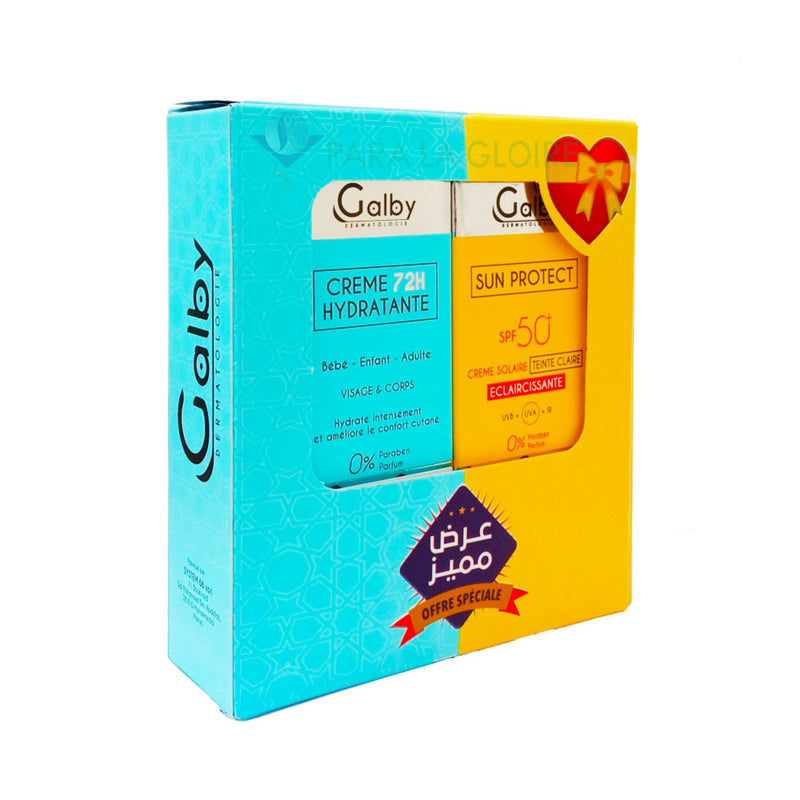 GALBY PACK ECRAN SOLAIRE TEINTE + CREME HYDRATANTE 72H OFFRE