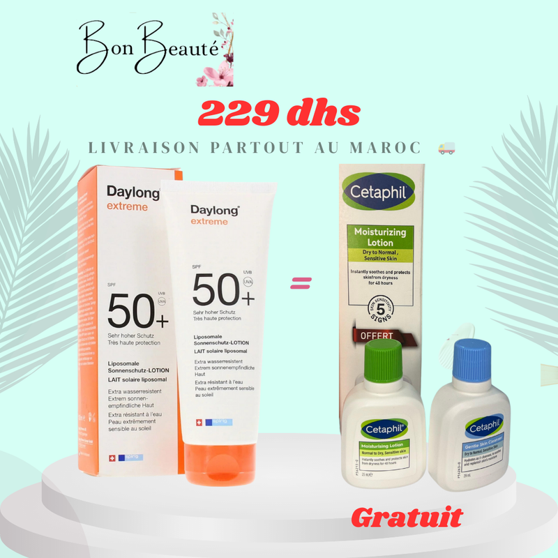 ECRAN SOLAIRE DAYLONG + CETAPHIL GRATUIT