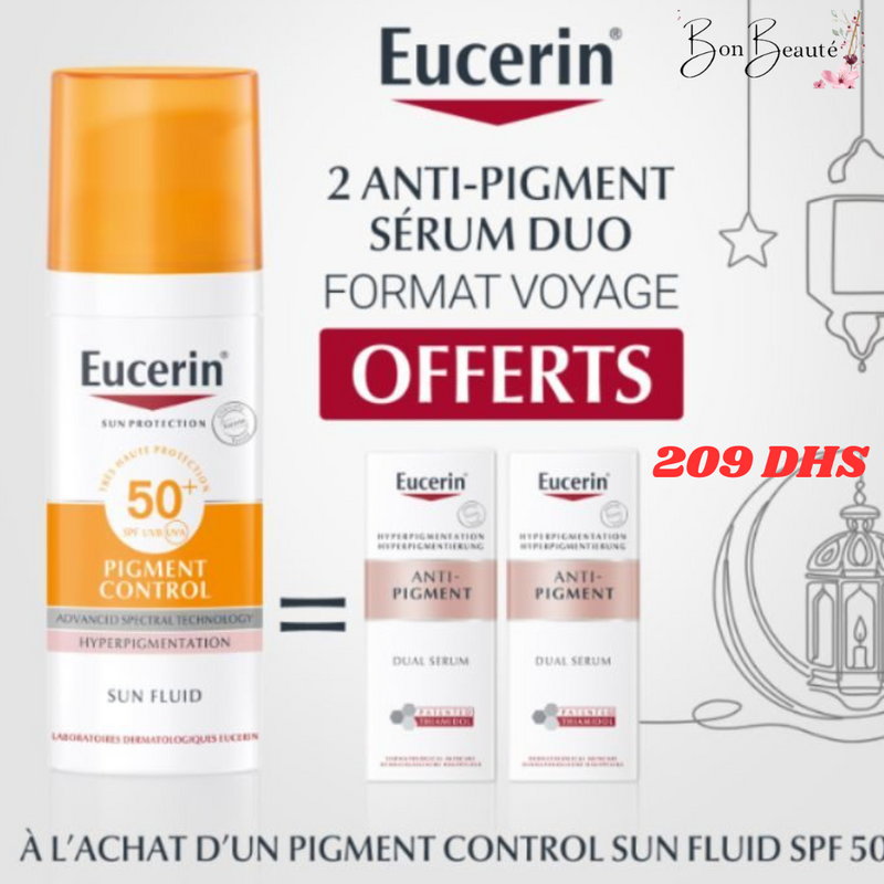 EUCERIN ECRAN PIGMENT CONTROL SUN FLUID SPF50+ 50ML TRAVEL PACK